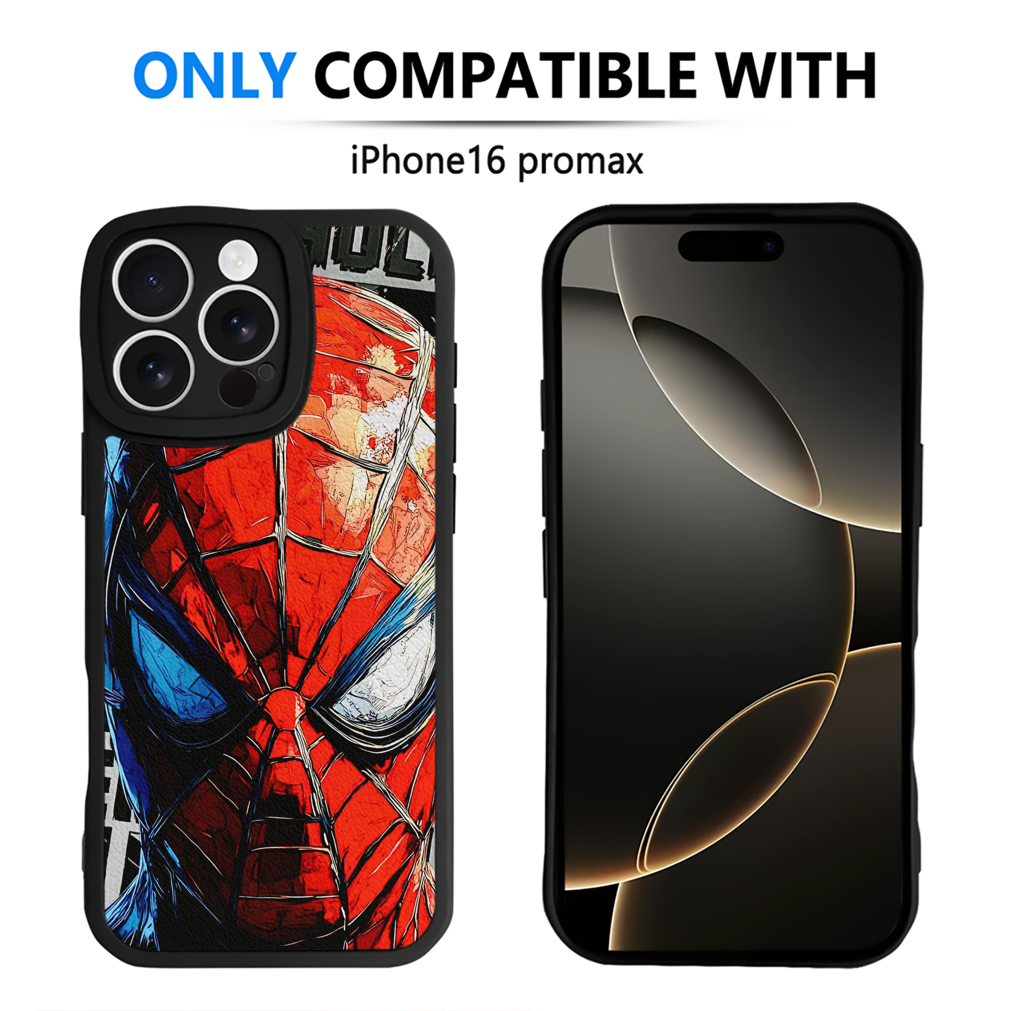 Spider Man スパイダーマン 【iPhone 16シリーズ対応】シリコンスマホケース（レザー調） 材質：シリコン